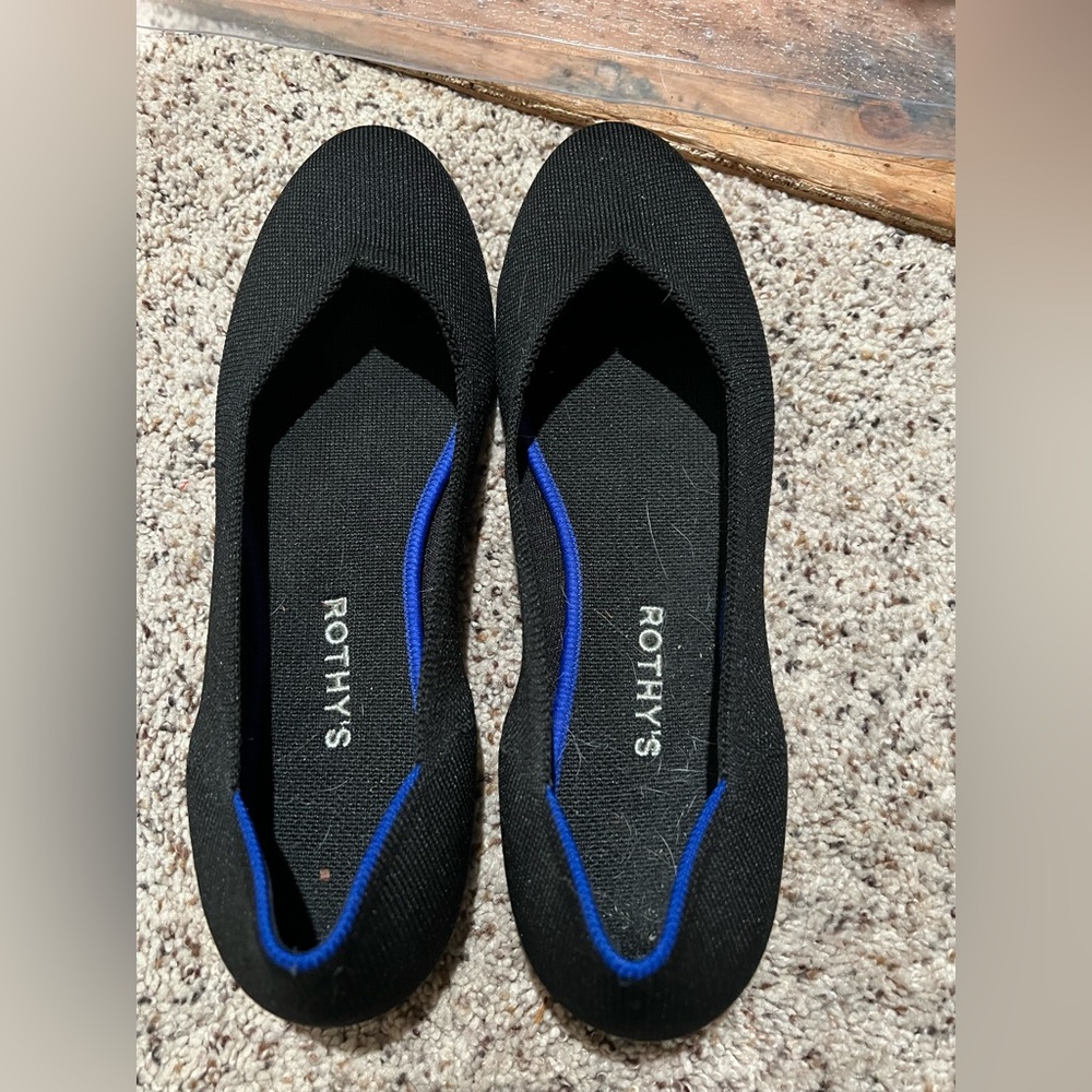 Rothy's Black and Blue Flats
